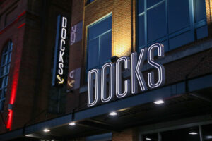 Open Face Illuminated Channel Letters at Docks on the Harbor in Baltimore, MD