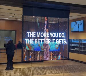 Digital Window Mesh Display at MGM National Harbor