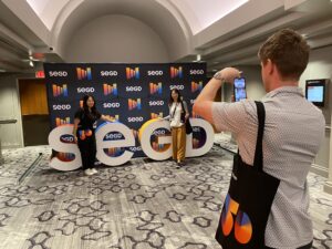 SEGD Letters Designed by Pentagram with Selfie Wall