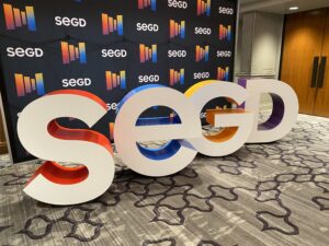 SEGD Letters Designed by Pentagram with Selfie Wall