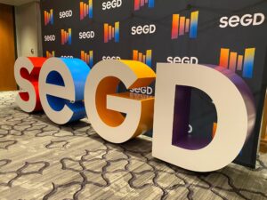 SEGD Letters Designed by Pentagram with Selfie Wall