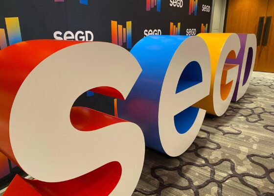 SEGD Letters Designed by Pentagram with Selfie Wall