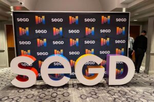 SEGD Letters Designed by Pentagram with Selfie Wall